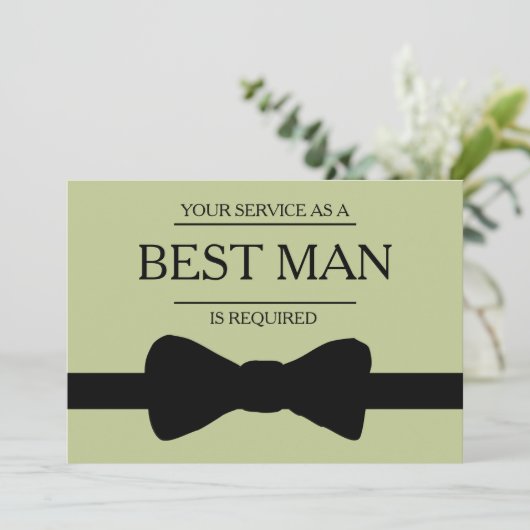 Uw service is aangevraagd als beste man-Groomsman Kaart (Staand voorkant)