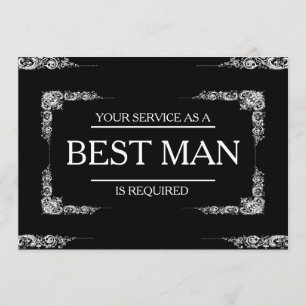 Uw service is aangevraagd als beste man-Groomsman Kaart