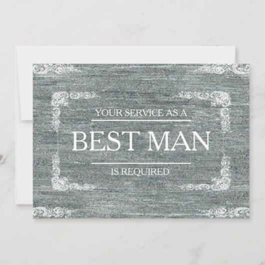 Uw service is aangevraagd als beste man-Groomsman Kaart (Voorkant)