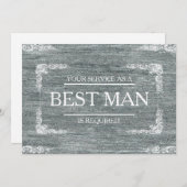 Uw service is aangevraagd als beste man-Groomsman Kaart (Voorkant / Achterkant)