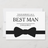 Uw service is aangevraagd als beste man-Groomsman Kaart (Voorkant)