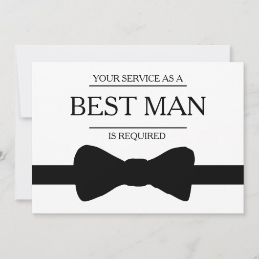 Uw service is aangevraagd als beste man-Groomsman Kaart (Voorkant)