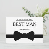 Uw service is aangevraagd als beste man-Groomsman Kaart (Staand voorkant)