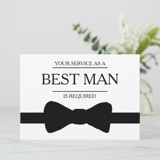 Uw service is aangevraagd als beste man-Groomsman Kaart (Staand voorkant)