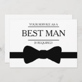 Uw service is aangevraagd als beste man-Groomsman Kaart (Voorkant / Achterkant)
