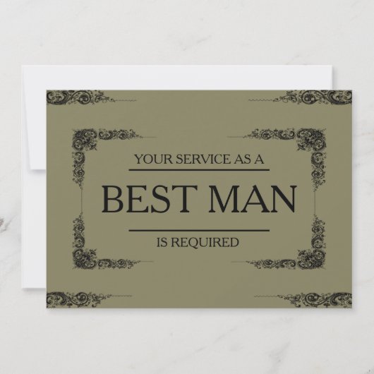 Uw service is aangevraagd als beste man-Groomsman Kaart (Voorkant)