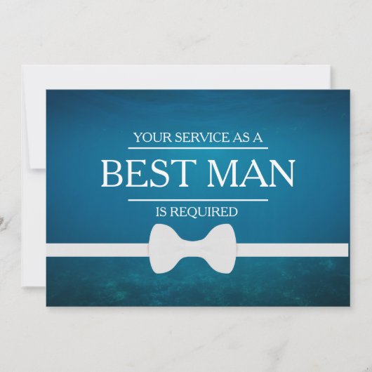 Uw service is aangevraagd als beste man-Groomsman Kaart (Voorkant)