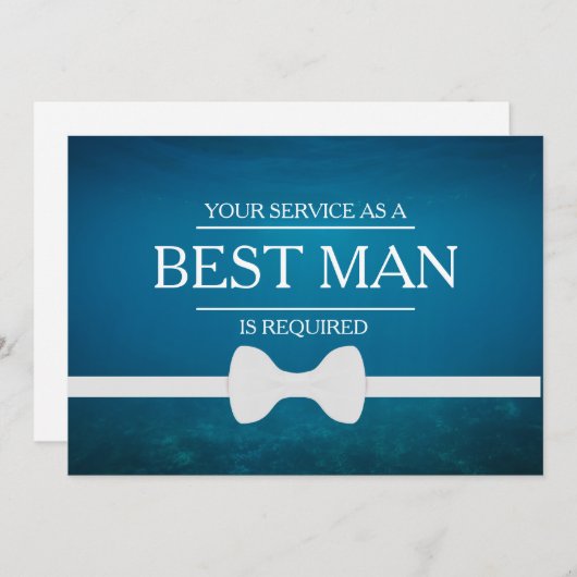 Uw service is aangevraagd als beste man-Groomsman Kaart (Voorkant / Achterkant)