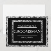Uw service is aangevraagd als Groomsman Kaart (Voorkant / Achterkant)