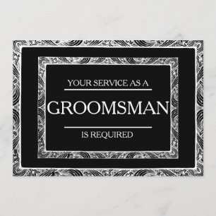 Uw service is aangevraagd als Groomsman Kaart