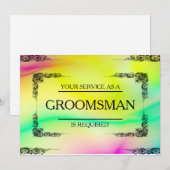 Uw service is aangevraagd als Groomsman Kaart (Voorkant / Achterkant)