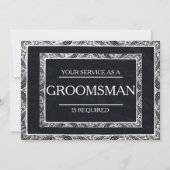 Uw service is aangevraagd als Groomsman Kaart (Voorkant)