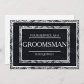 Uw service is aangevraagd als Groomsman Kaart (Voorkant / Achterkant)