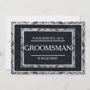 Uw service is aangevraagd als Groomsman Kaart
