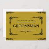 Uw service is aangevraagd als Groomsman Kaart (Voorkant / Achterkant)