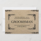 Uw service is aangevraagd als Groomsman Kaart (Voorkant)