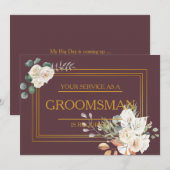 Uw service is aangevraagd als Groomsman Kaart (Voorkant / Achterkant)