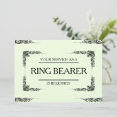 Uw service is aangevraagd als Ring Bearer Kaart (Staand voorkant)