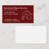 Uw service voor het slepen en repareren van auto's visitekaartje (Voorkant / Achterkant)