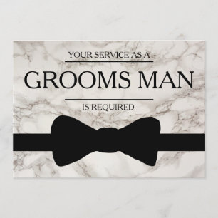 Uw service wordt aangevraagd als Bestman Marble Ba Kaart