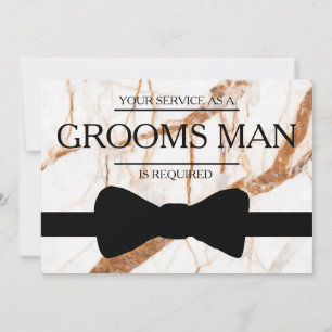 Uw service wordt aangevraagd als Bestman Marble Ba Kaart