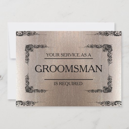 Uw service wordt aangevraagd als Groomsman Blur Kaart (Voorkant)