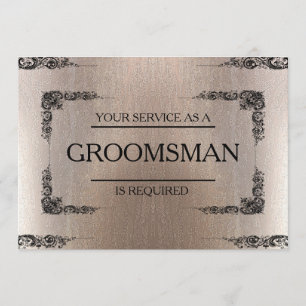 Uw service wordt aangevraagd als Groomsman Blur Kaart