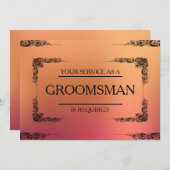 Uw service wordt aangevraagd als Groomsman Blur Kaart (Voorkant / Achterkant)