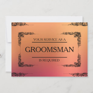 Uw service wordt aangevraagd als Groomsman Blur Kaart