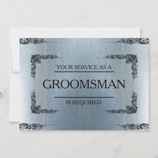 Uw service wordt aangevraagd als Groomsman Blur Kaart (Voorkant)