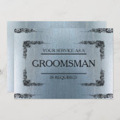 Uw service wordt aangevraagd als Groomsman Blur Kaart (Voorkant / Achterkant)