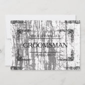 Uw service wordt aangevraagd als Groomsman Wooden Kaart (Voorkant)