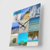 Uw Sjabloon voor het kleuren van foto's Vierkante Klok (Hoek)