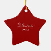 Uw Sjabloon voor kerstversiering van de Star-vorm Keramisch Ornament (Achterkant)