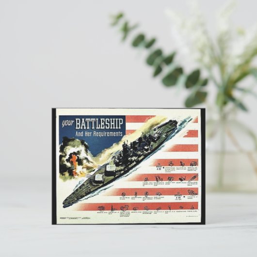 Uw Slagschip Briefkaart (Staand voorkant)