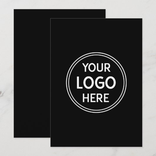 Uw slanke aangepaste logo voor een zakelijk bedrij save the date (Voorkant / Achterkant)