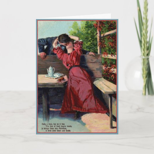 Uw slechts Kus - de Vintage Kaart van Valentijn (Voorkant)