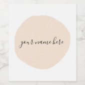 Uw Sleutelhanger Bedrijfs van de Roze Borstelslag  Wijn Etiket (Enkel label)