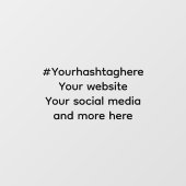 Uw social media promotie  raamsticker (Vel)