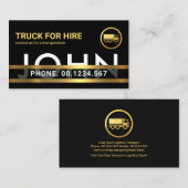 Uw speciale naam Gold Lines Trucker Visitekaartje (Voorkant / Achterkant)