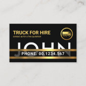 Uw speciale naam Gold Lines Trucker Visitekaartje (Voorkant)