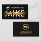 Uw speciale naam Gold Truck Lines Visitekaartje (Voorkant / Achterkant)