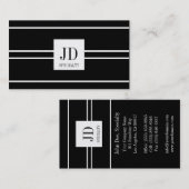 Uw speciale zwarte stripte randapparaat Platinum P Visitekaartje (Voorkant / Achterkant)