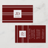 Uw specialiteit donkere Cherry Stripe Pendant Gold Visitekaartje (Voorkant / Achterkant)