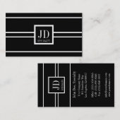 Uw Specialty Black/White Striped Pendant Visitekaartje (Voorkant / Achterkant)