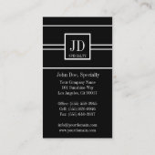 Uw Specialty Black/White Striped Pendant Visitekaartje (Achterkant)