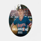 Uw sportfoto | Gepersonaliseerd Ornament (Voorkant links)