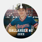 Uw sportfoto | Gepersonaliseerd Ornament (Achterkant)