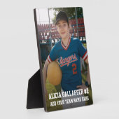Uw sportfoto | Gepersonaliseerde plaque Fotoplaat (Zijkant)