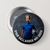 Uw sportfoto | Gepersonaliseerde Team Photo Button (Voorkant /achterkant)